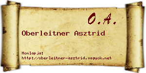 Oberleitner Asztrid névjegykártya